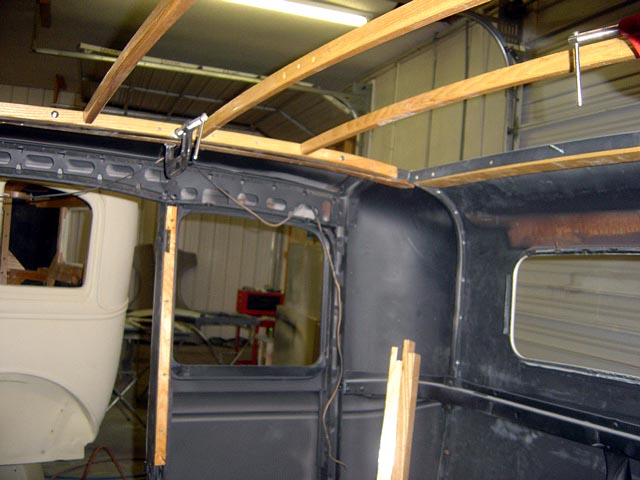 Model a ford door glass installation #3